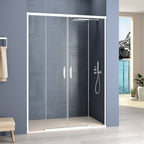 BATHME NIXON Mampara Frontal Ducha 2Fijos+2Correderas Blanco