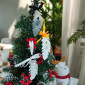 Corazón de plumas personalizado acrílico colgante ornamento con texto decoración del árbol de Navidad regalo conmemorativo para afligido padre hermano