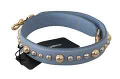 Women's Blue Leather Handbag Accessory Shoulder Strap Bag