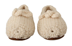 Women's Wool Knit Ballerina White