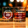 Vaso de whisky personalizado Promoted to Daddy Old-Fashioned de 10 oz con nombres Regalo de aniversario para el Día del Padre de uso diario