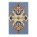 Ornate Medallion Blue Accent Rug