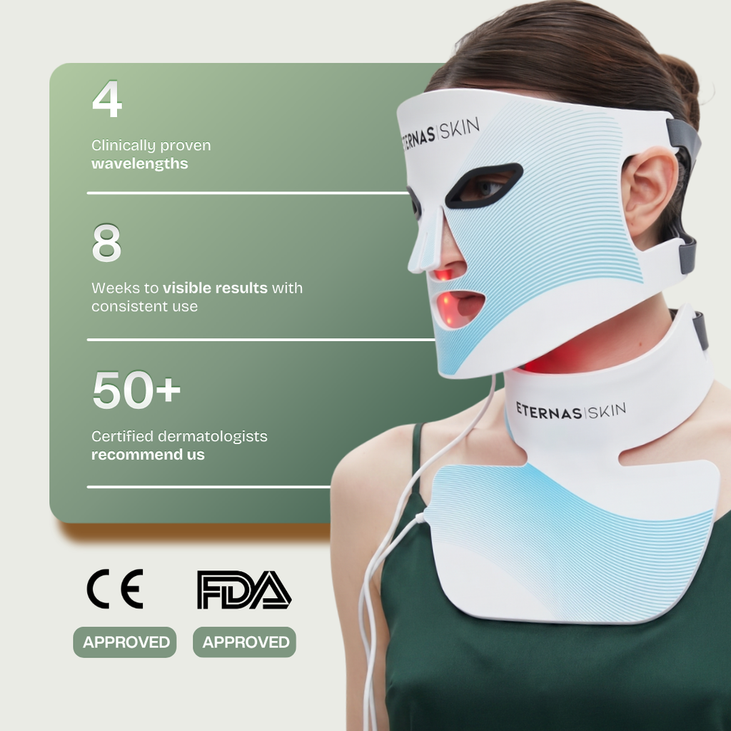 Kit Completo de Máscaras LED Infrarrojas 850nm – Silicona Médica para Rostro, Cuello y Escote
