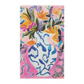 Vibrant Floral Bouquet in Blue Vase Kitchen Towel