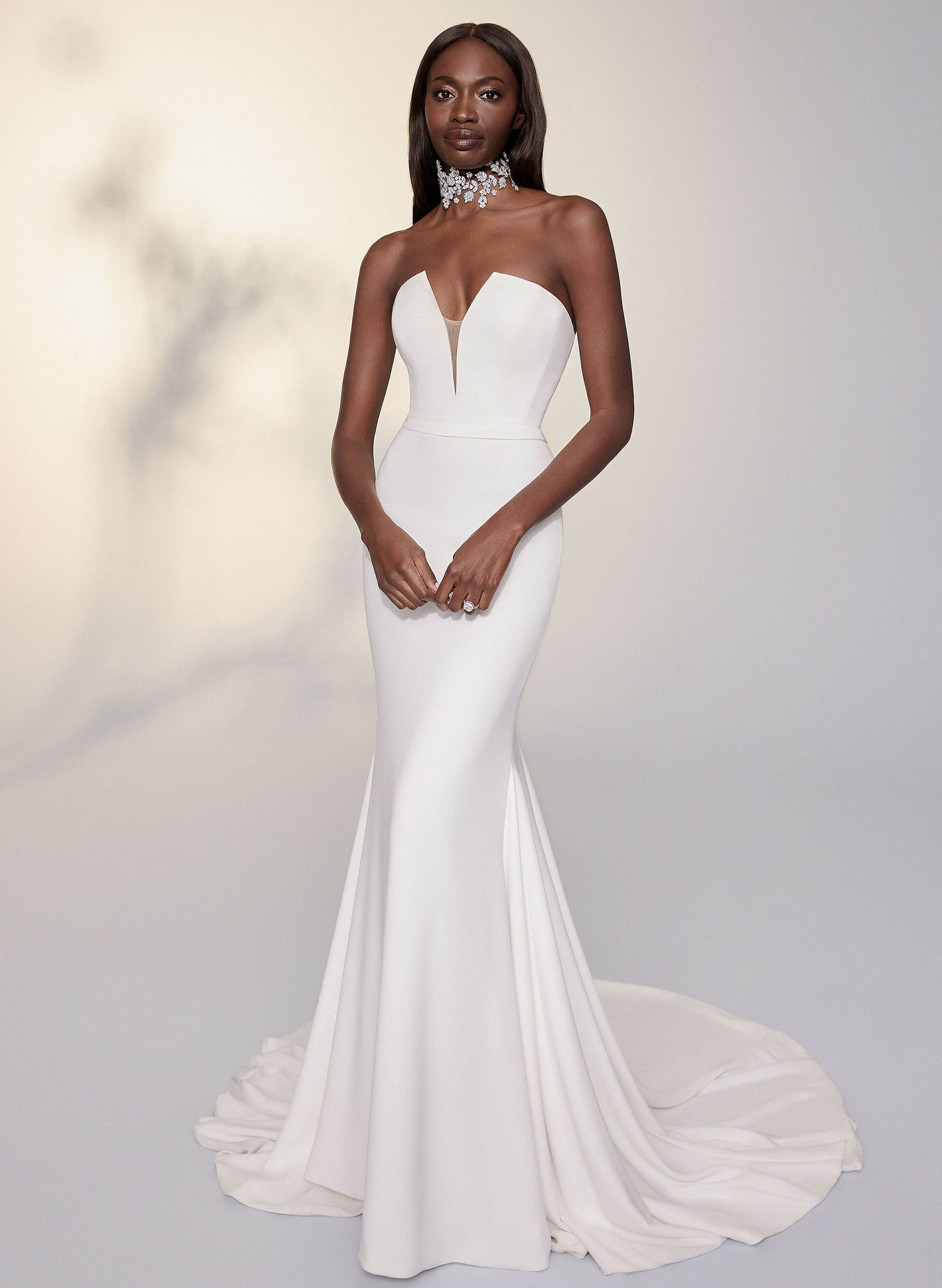Strapless Mermaid Wedding Dresses With Satin