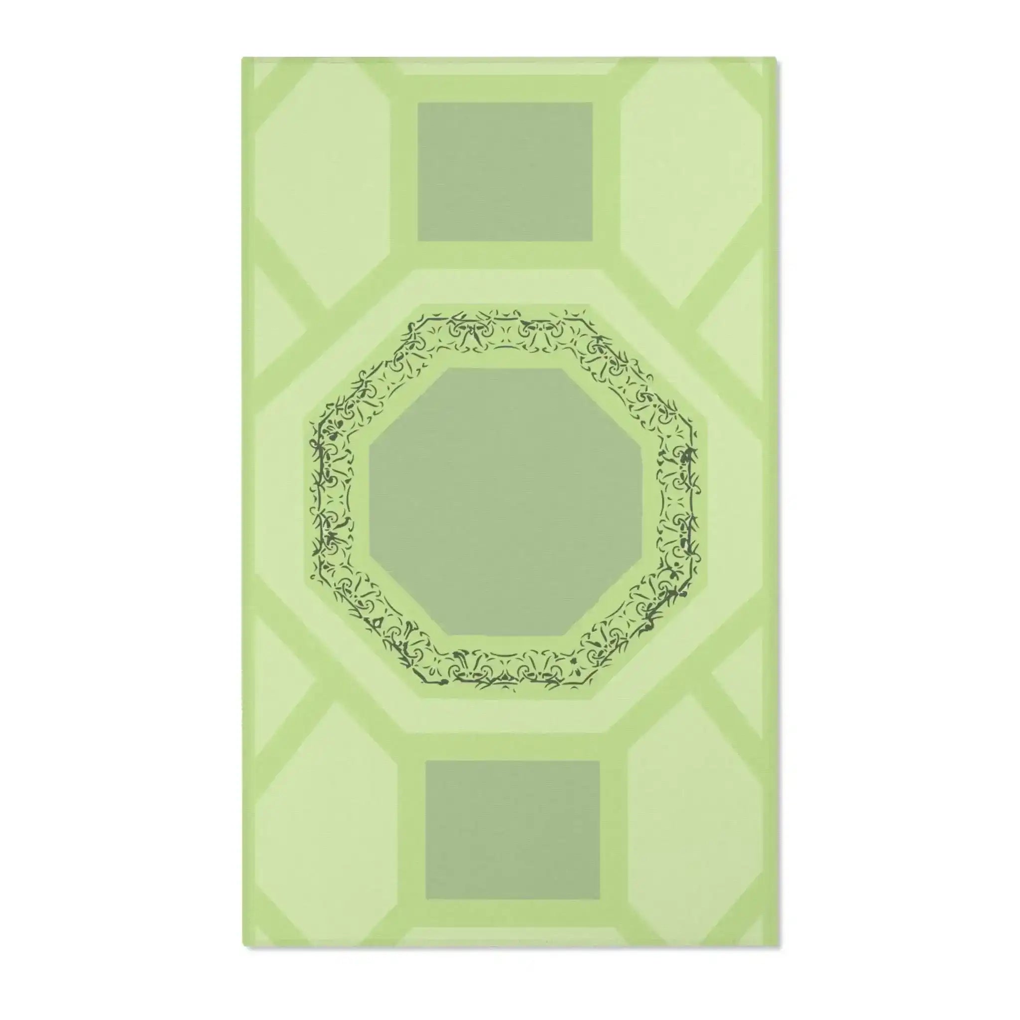 Mint Geometric Portal Accent Rug