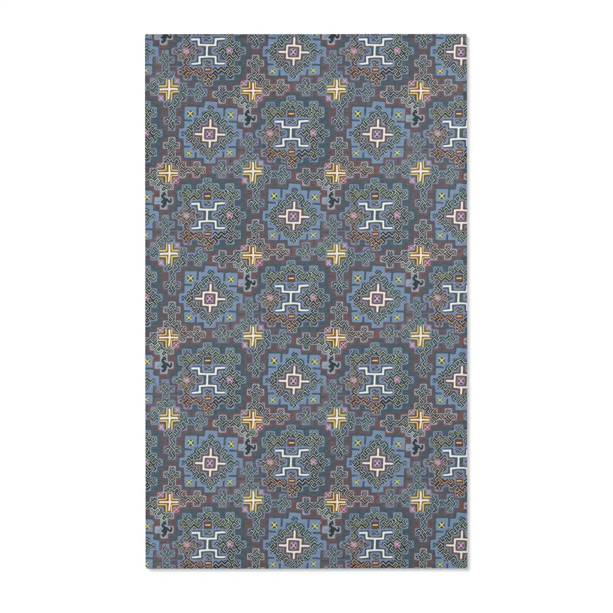 Indigo Maze Geo Accent Rug