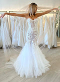 Trumpet/Mermaid Sexy Sweetheart Sleeveless Lace/Tulle Wedding Dresses