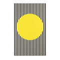 Bold Yellow Circle Optical Accent Rug