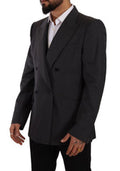 Men's Gray Double Breasted 2 Piece Sicilia Blazer Virgin Wool Clothing