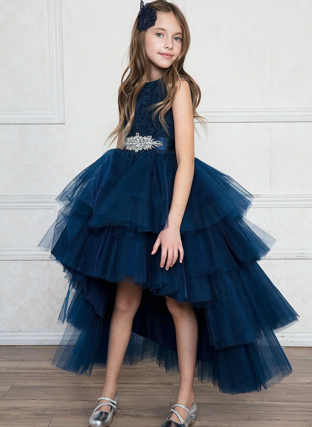Ball-Gown/Princess Lace Tulle Flower Girl Dresses With Beading