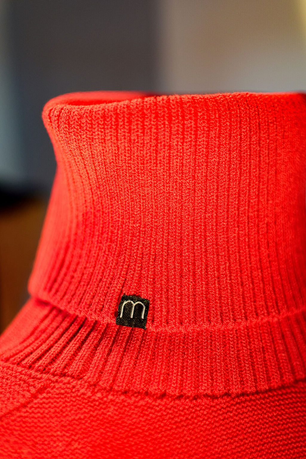 Jersey de cuello vuelto minimo rojo hombre