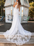 Trumpet/Mermaid Sweetheart Elegant Lace/Elastic Satin Wedding Dresses