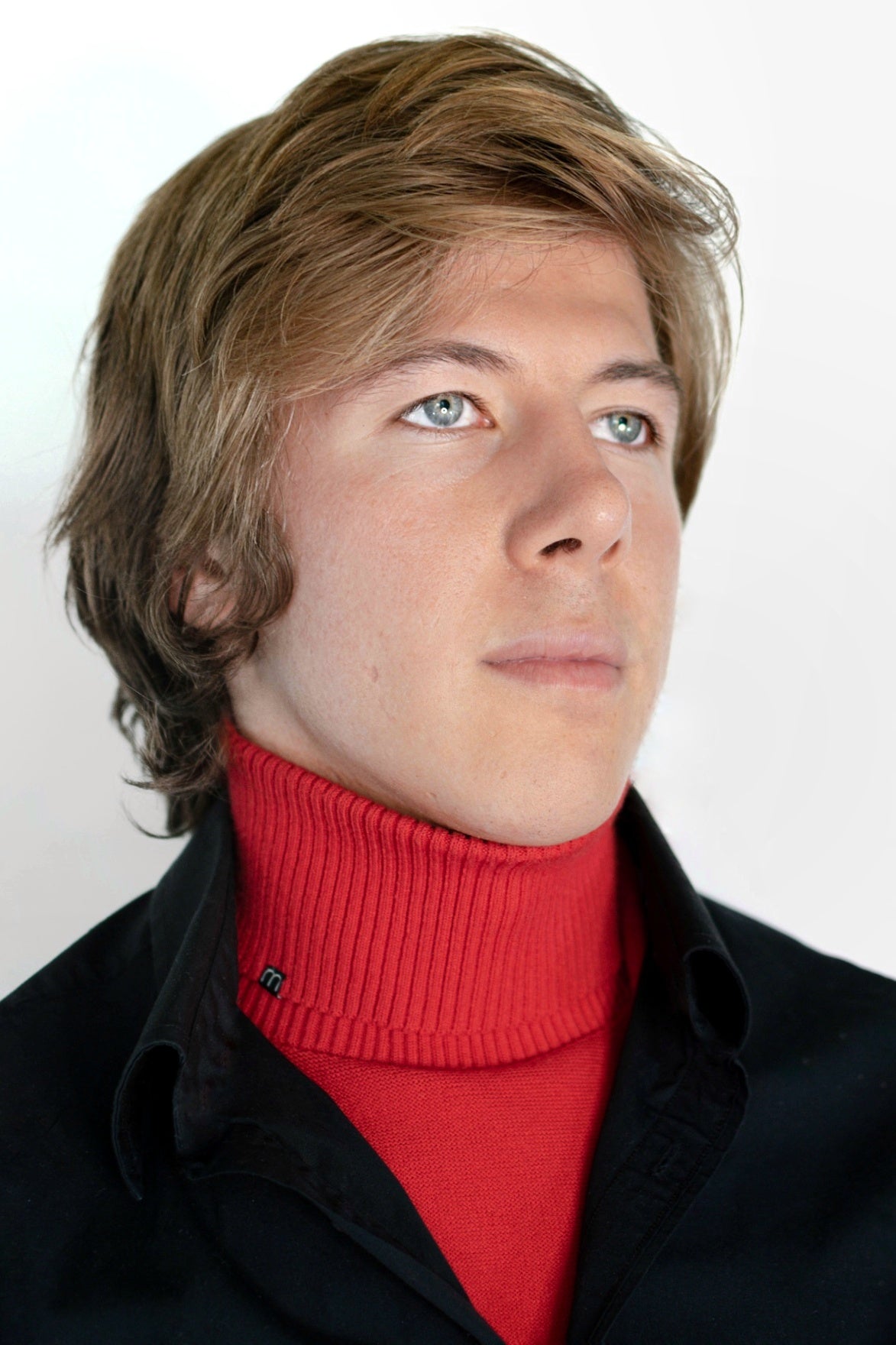 Jersey de cuello vuelto minimo rojo hombre
