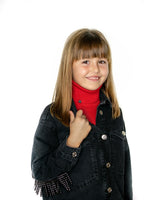 Jersey de cuello vuelto minimo rojo niño