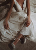 Sparkly Sequined V-Neck Princess Wedding Dresses