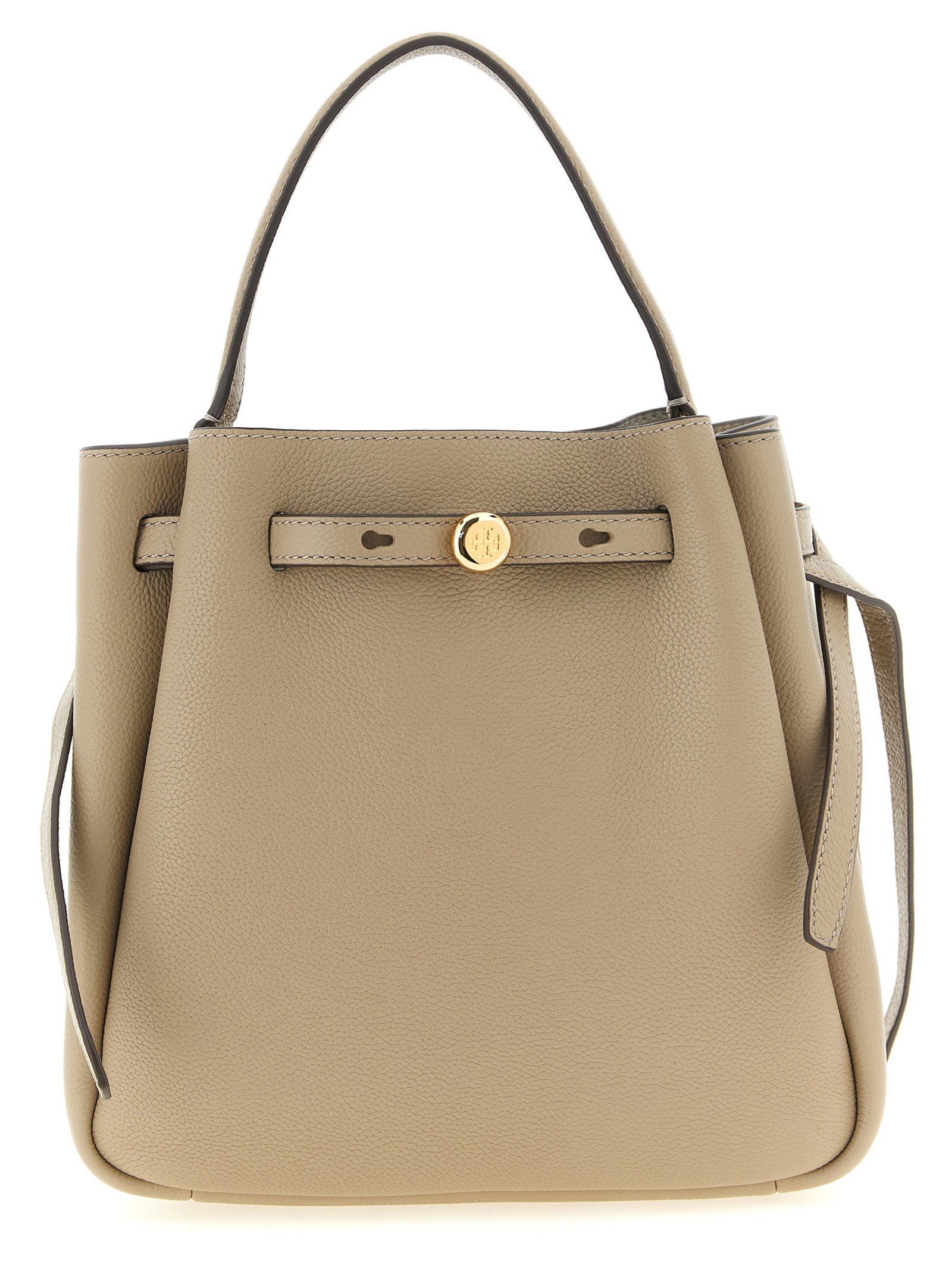 Bolso bombonera Romy de Tory Burch — Beige