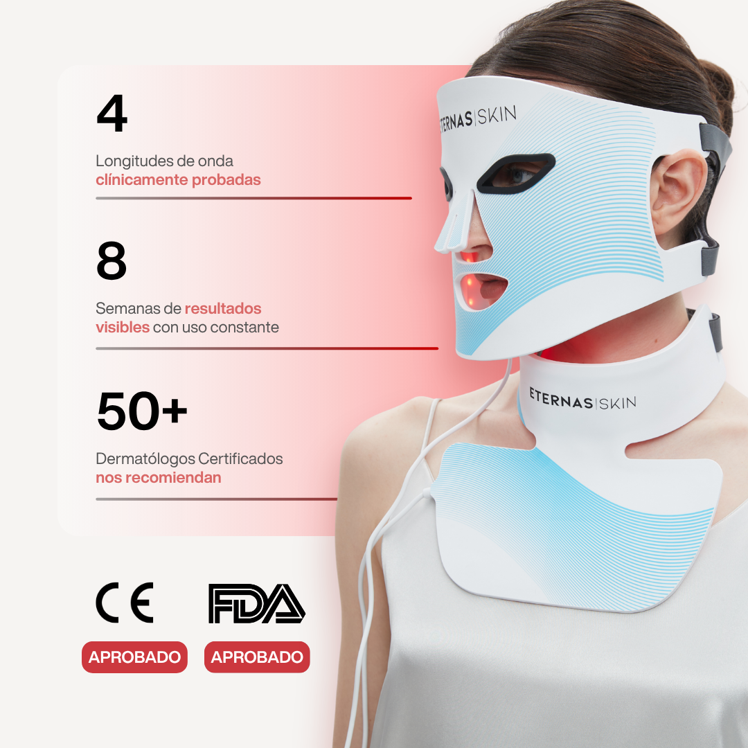 Kit Completo de Máscaras LED Infrarrojas 850nm – Silicona Médica para Rostro, Cuello y Escote