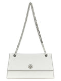 Tory Burch Turnlock Leather Shoulder Bag — White