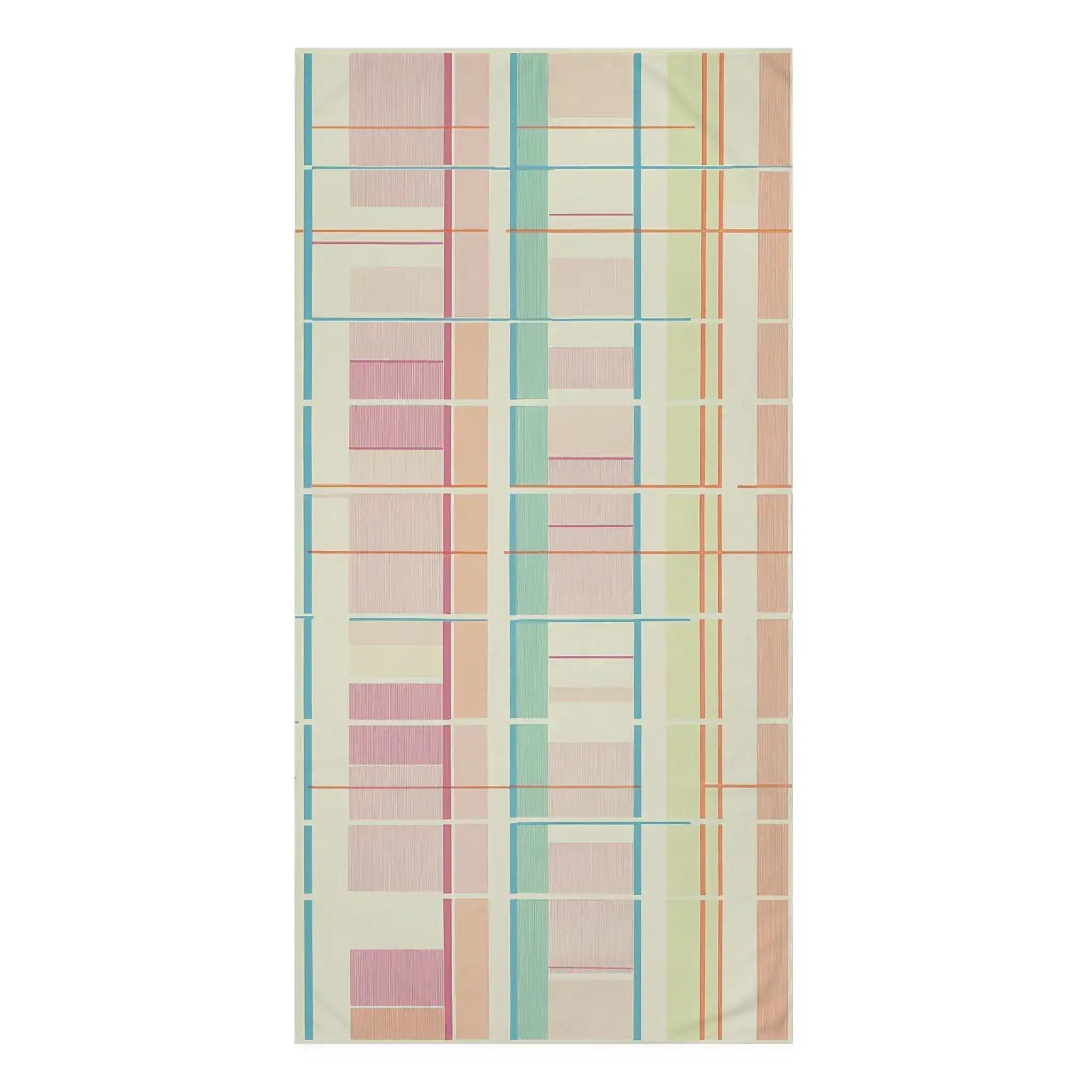 Modern Geometric Color Block Bath Towel