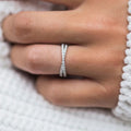 Classic X Criss Cross Wedding Band For Women