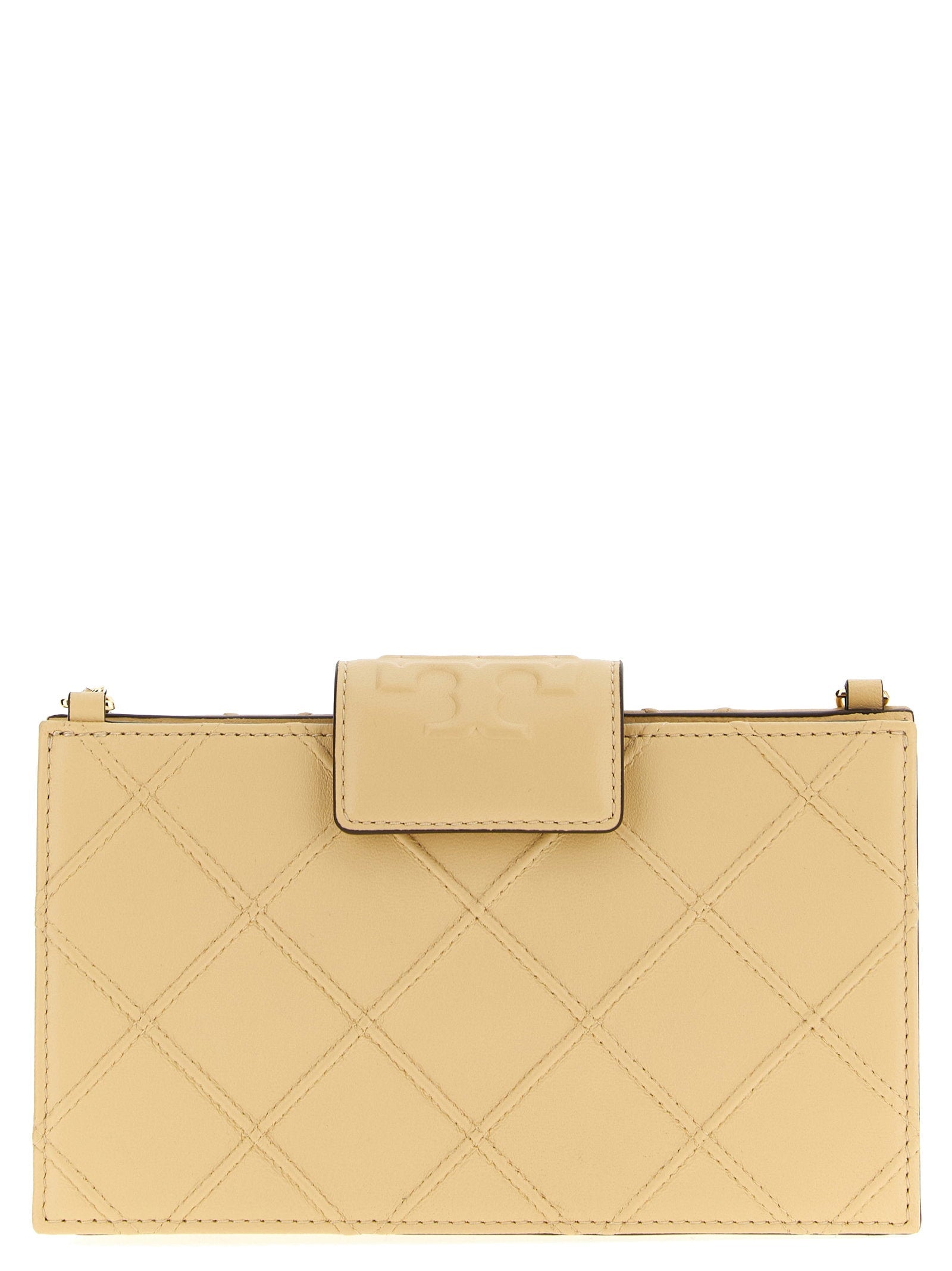 Tory Burch Fleming Wallet — Cream