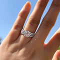 Elegant Round Cut 3PC Wedding Ring Set In Sterling Silver