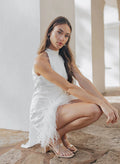 Fahsion Halter Sleeveless Short/Mini Silk Like Satin Wedding Dresses
