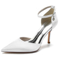 Pointed Toe Stiletto High HeelsAnkle Strap Wedding Shoes For Bride