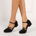 Women's Close Toe Ballroom Dance Shoes With Splice