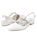 Point Toe Silk Like Satin Wedding Shoes For Women