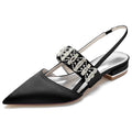 Low Heel Point Toe Ankle Strap Wedding Shoes For Women