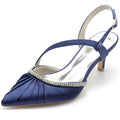 Kitten Heel Point Toe Wedding/Party Shoes With Rhinestone