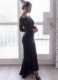 Off-The-Shoulder Long Sleeves Trumpet/Mermaid Evening Dresses