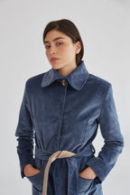 Abrigo Mariana Duo azul grisáceo