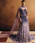 Aurora Violette Corset & Skirt Set With Dupatta By KYNAH, Luxury Indian Fashion & Bridal Wear