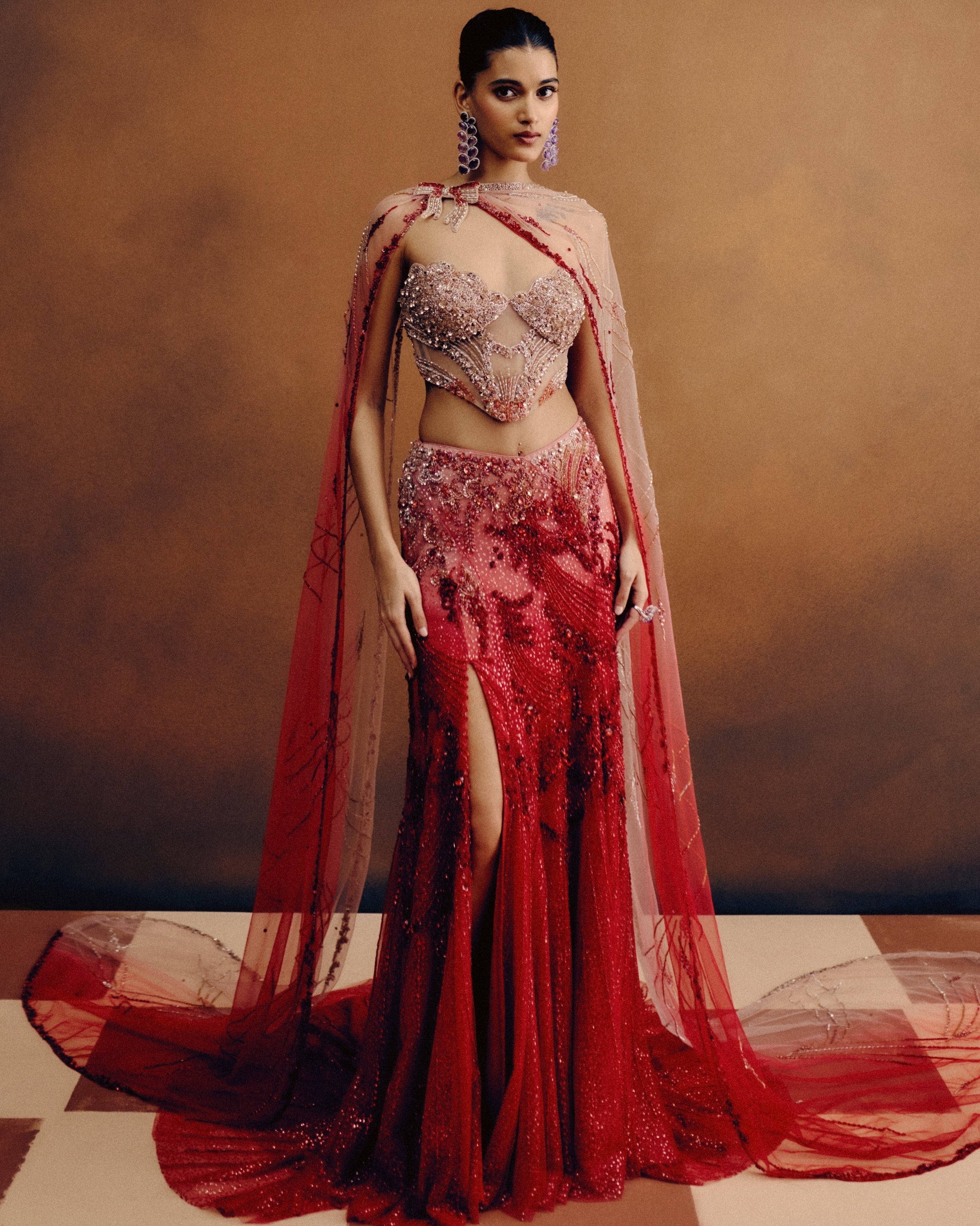 Rosarae Corset & Skirt Set By KYNAH, Luxury Indian Fashion & Bridal Wear