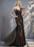 Black Elegant Lace Mermaid Mother Of The Bride Dresses