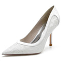 Stiletto Heel Silk Like Satin/Lace Wedding Shoes