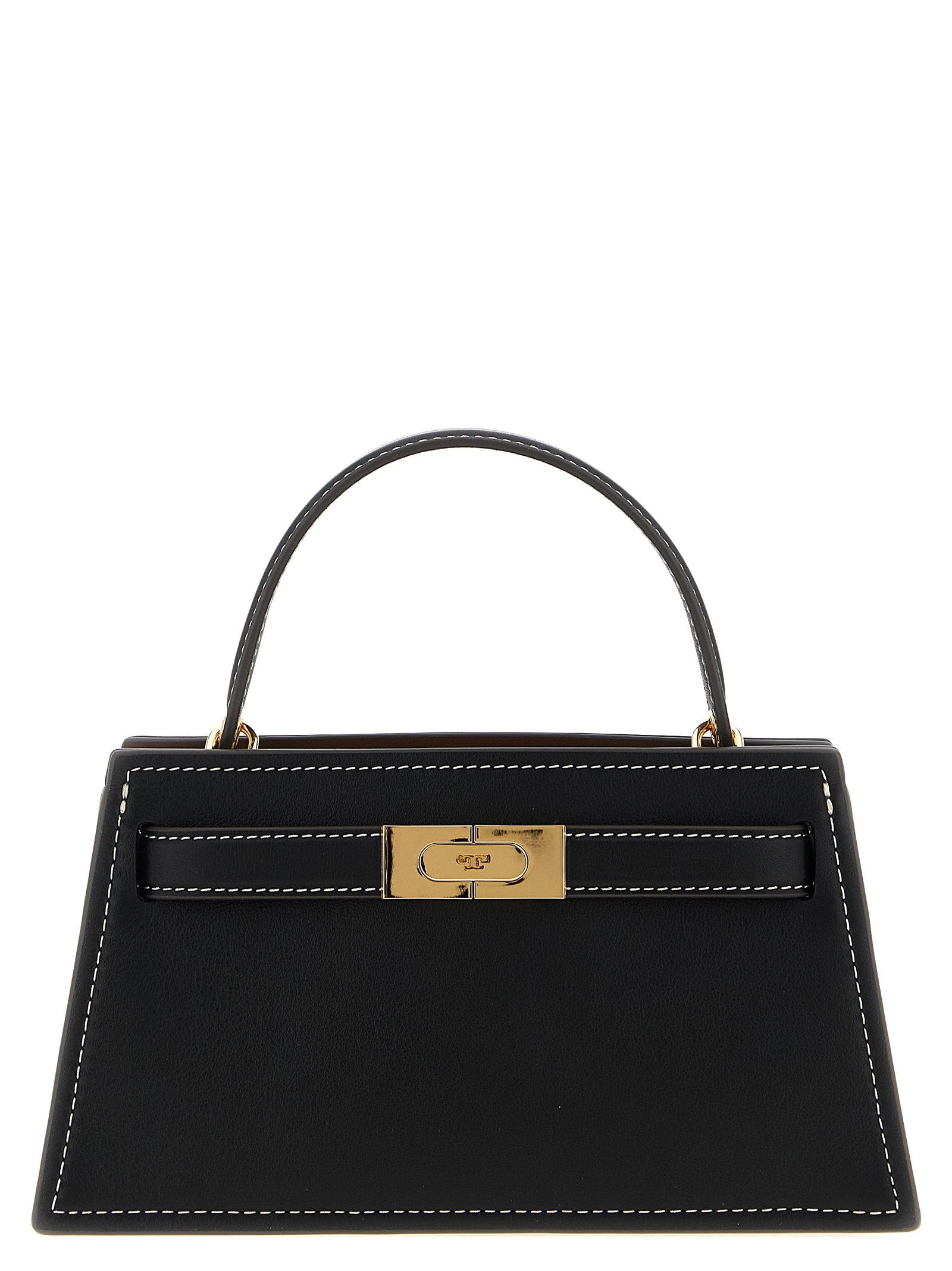 Tory Burch Lee Radziwill Top Handle Bag — Black
