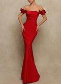 Off-The-Shoulder Trumpet/Mermaid Flowers Evening Dresses