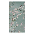 Floral Bird Bath Towel with Soft Green Background