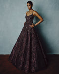 Celestial Plum Radiance Gown By KYNAH, Luxury Indian Fashion & Bridal Wear
