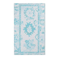 Icy Blue Medallion Distressed Accent Rug
