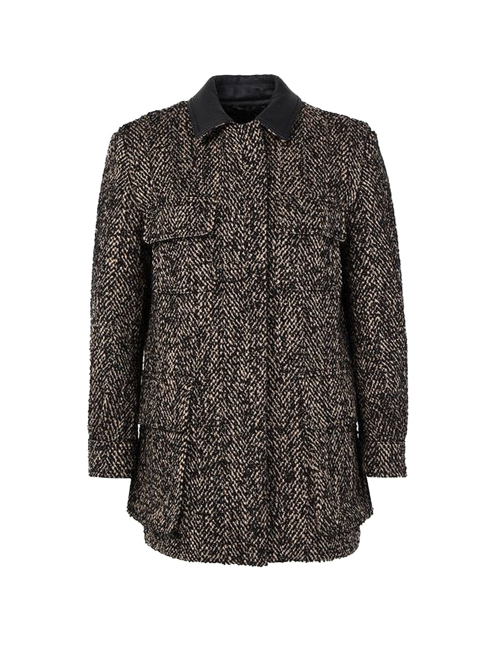 Max Mara Coats Brown Lana Vergine Poliammide - 42