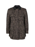 Max Mara Coats Brown Lana Vergine Poliammide - 40