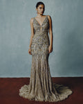 Gilded Stellar Embellished Gown By KYNAH, Luxury Indian Fashion & Bridal Wear