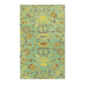 Golden Olive Medallion Floral Accent Rug