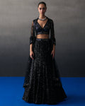 Black Festive Skirt Set By KYNAH, Luxury Indian Fashion & Bridal Wear