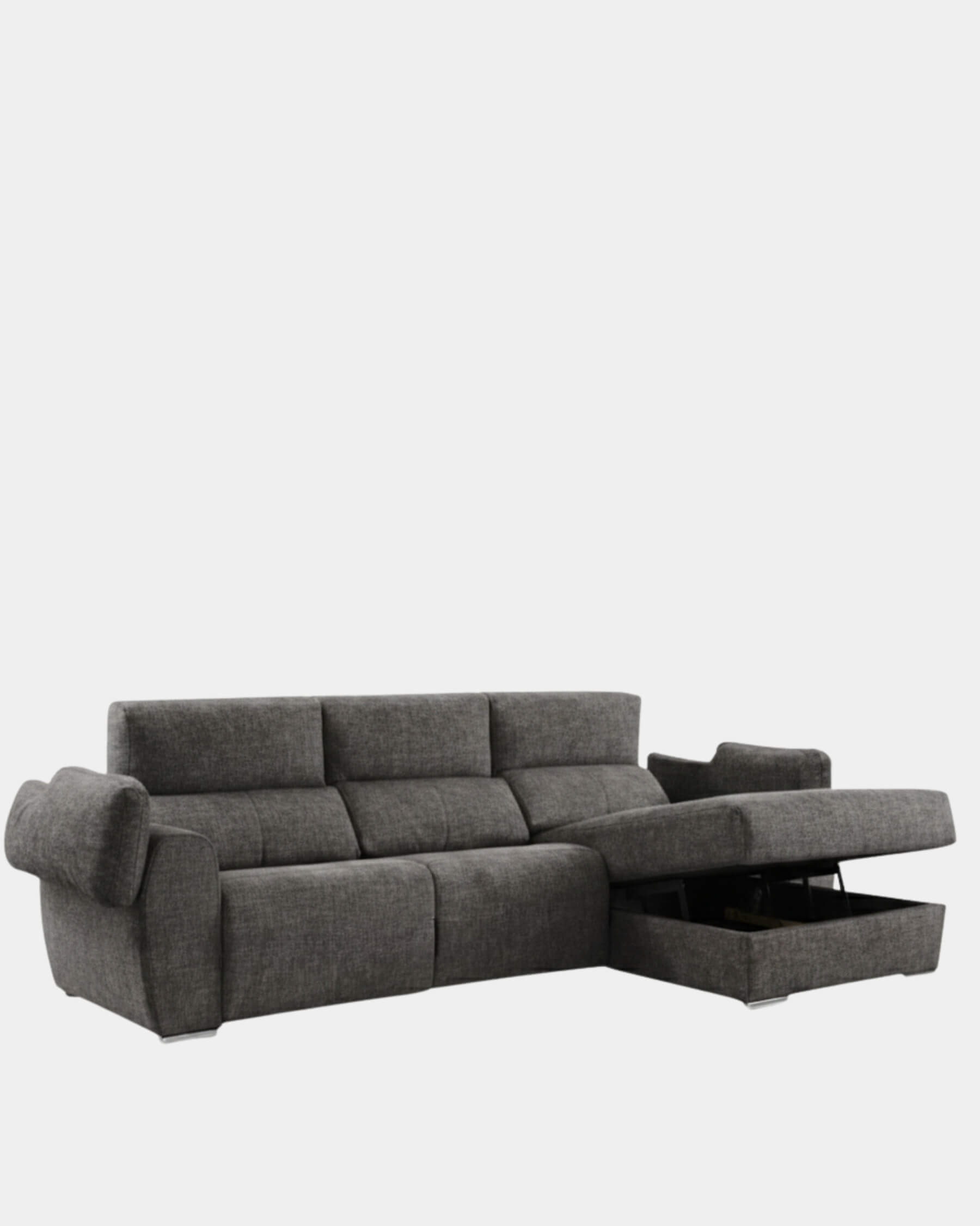 Sofá Chaiselongue Letti gris